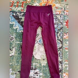 Gymshark Women's Vital Leggings Size XS Pink Plum Marl Great Stretch